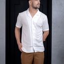 CAMISA CUBANA SLIM FIT BLANCO