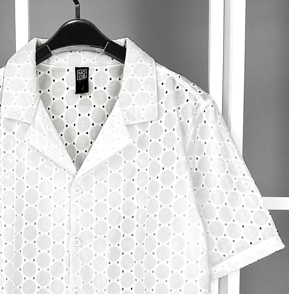 CAMISA REGULAR BRODERIE BLANCO