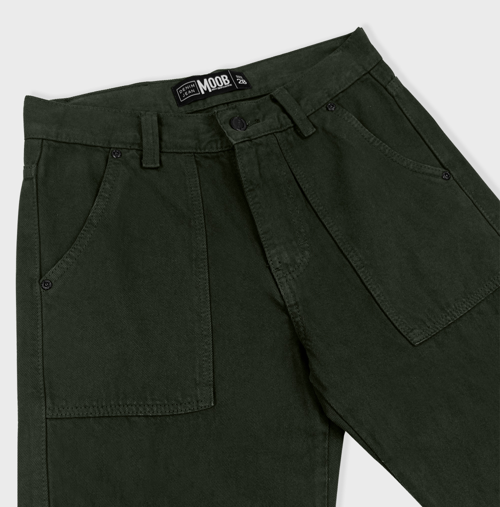 CARGO DENIM PANTS VERDE