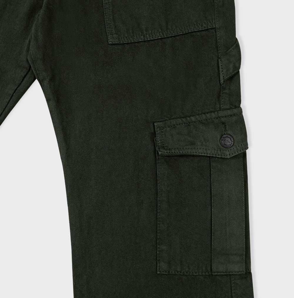 CARGO DENIM PANTS VERDE