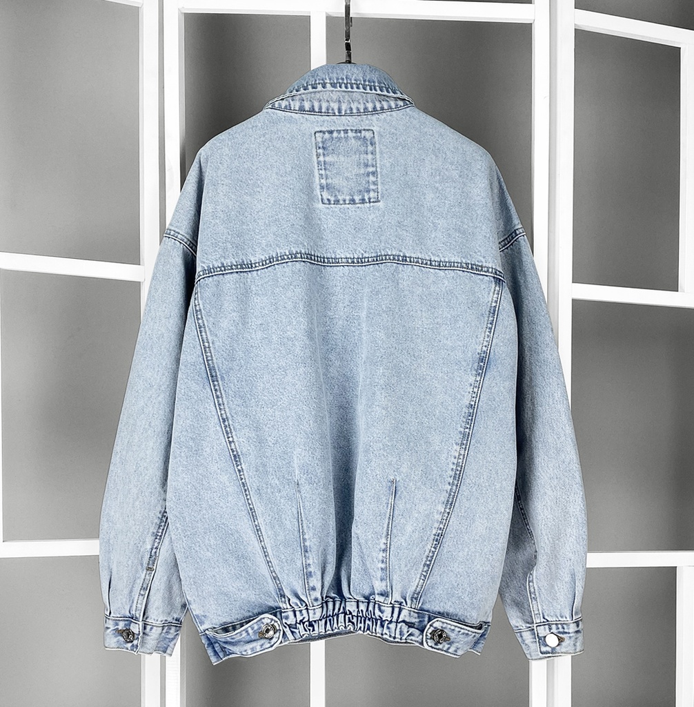 CASACA DENIM OVERSIZED CELESTE