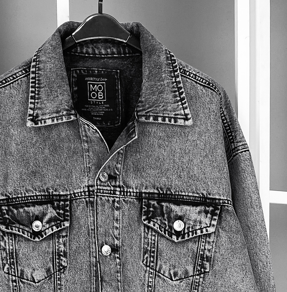 OVERSIZED DENIM JACKET PLOMO