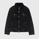 CASACA DENIM PELUCHE PLOMO OSCURO