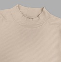 POLO RIB CUELLO ALTO BEIGE