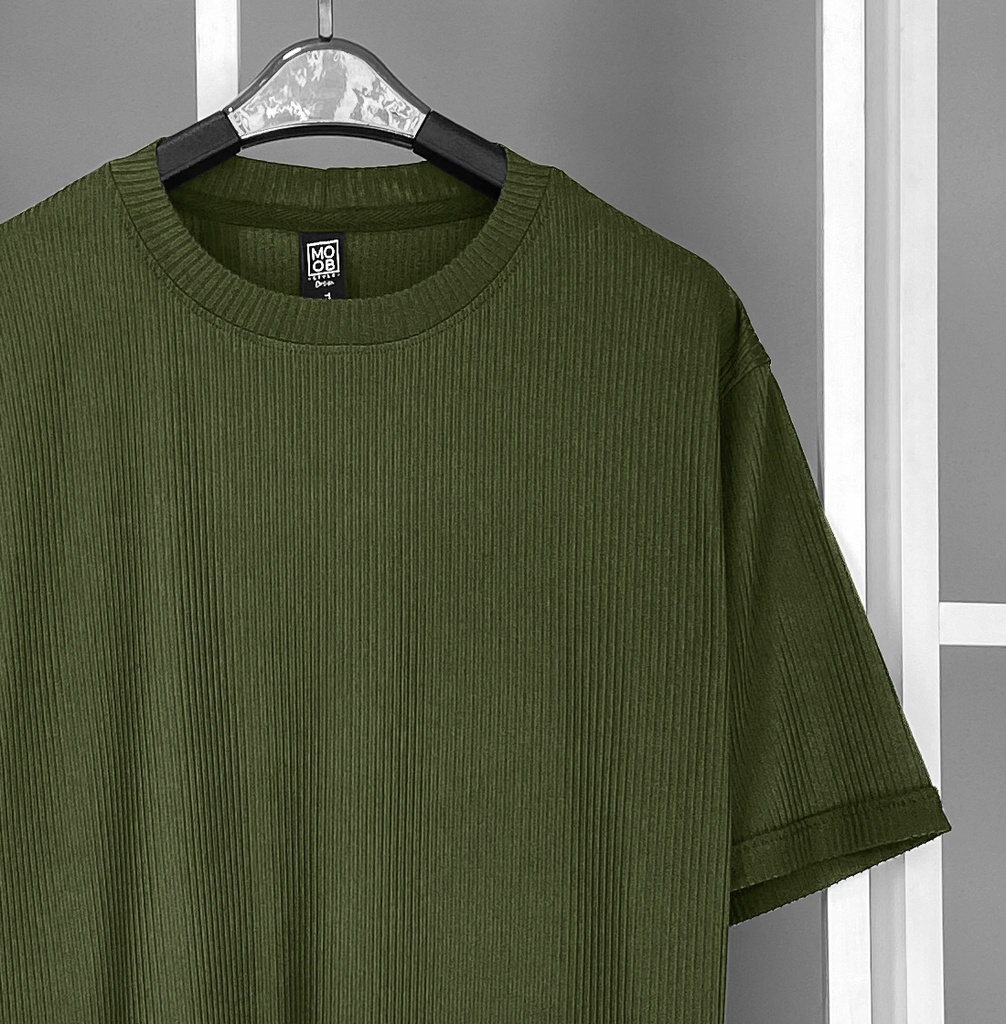 POLO RIB SLIM VERDE MILITAR