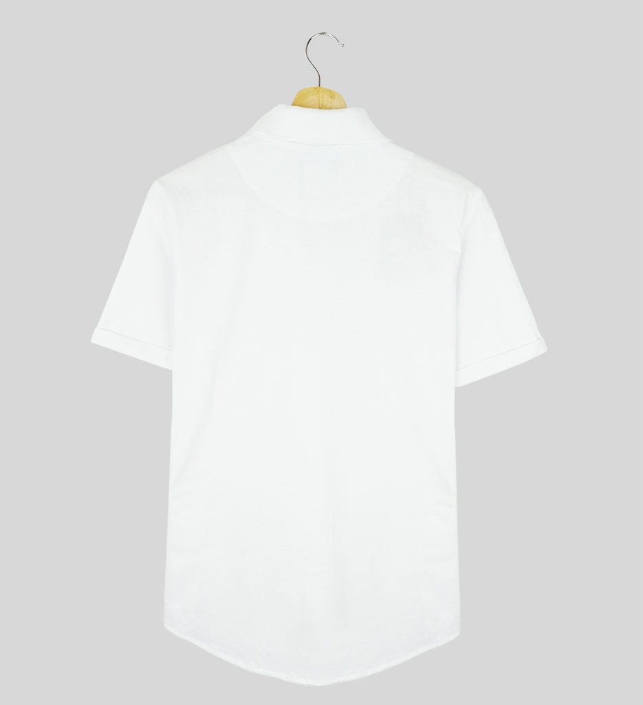 CAMISA JERSEY CUELLO MC BLANCO