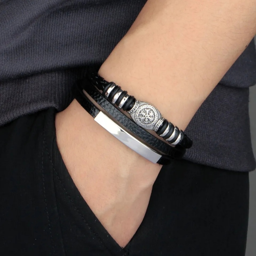 PULSERA TRIPLE CUERO