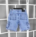 SHORT DENIM CARGO CELESTE