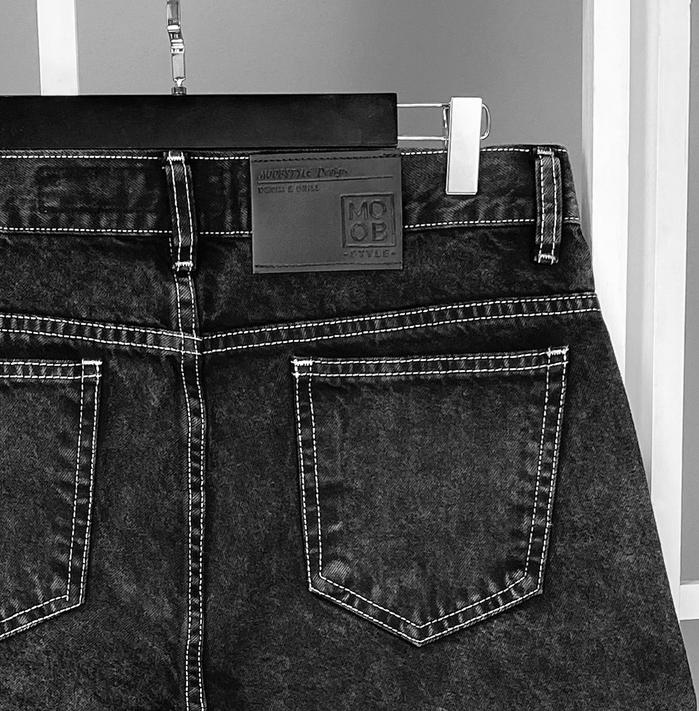 SHORT DENIM CARGO PLOMO OSCURO