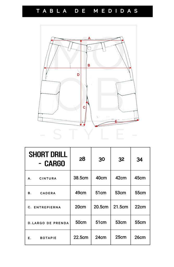 SHORT DRILL CARGO N. VERDE OLIVO