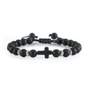 PULSERA CRUZ REGULABLE PIEDRAS NATURALES 