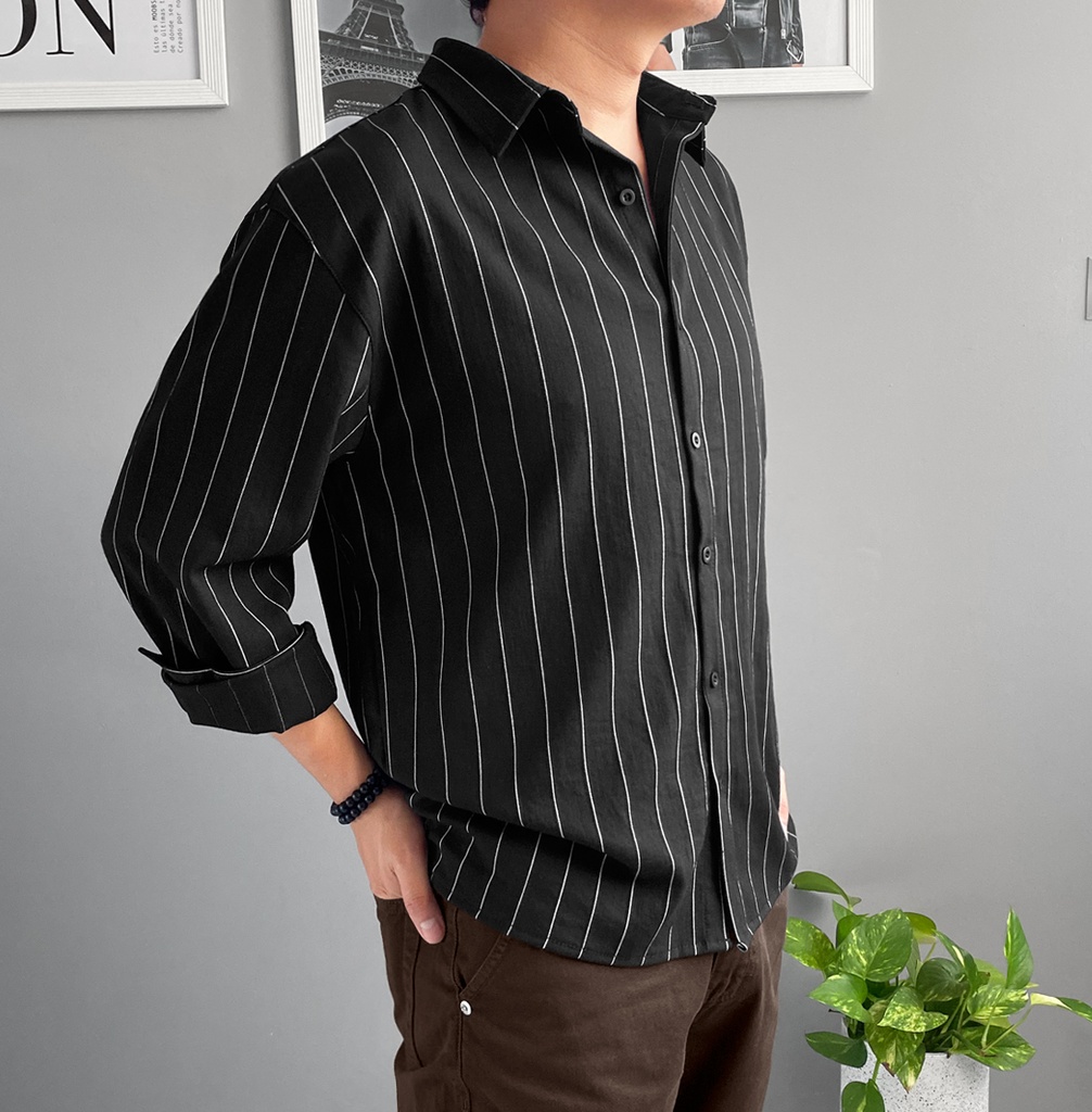 CAMISA LINES ML NEGRO