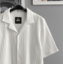 CAMISA CUBANA TRENZAS SLIM BLANCO