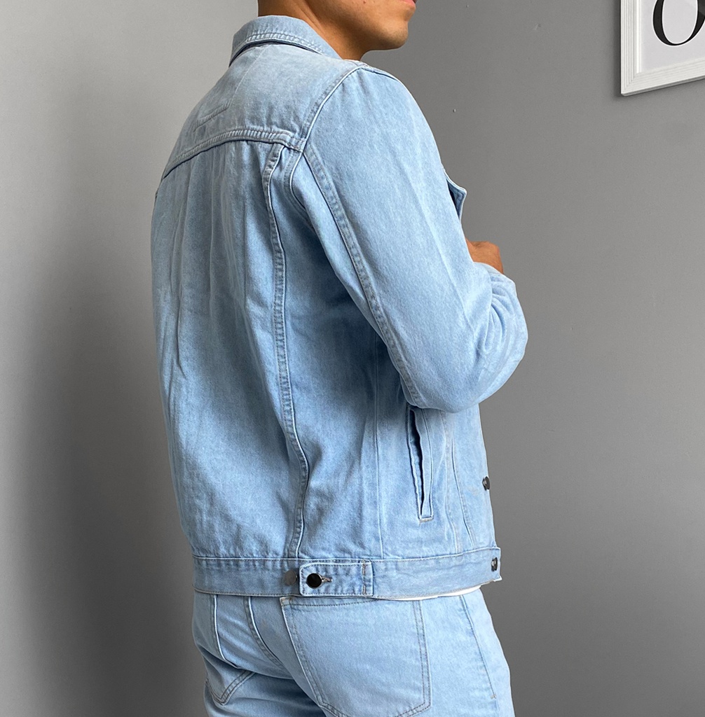 CASACA DENIM CELESTE