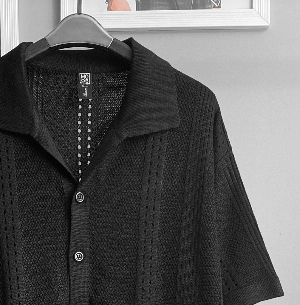 CAMISA HILO TACTO NEGRO