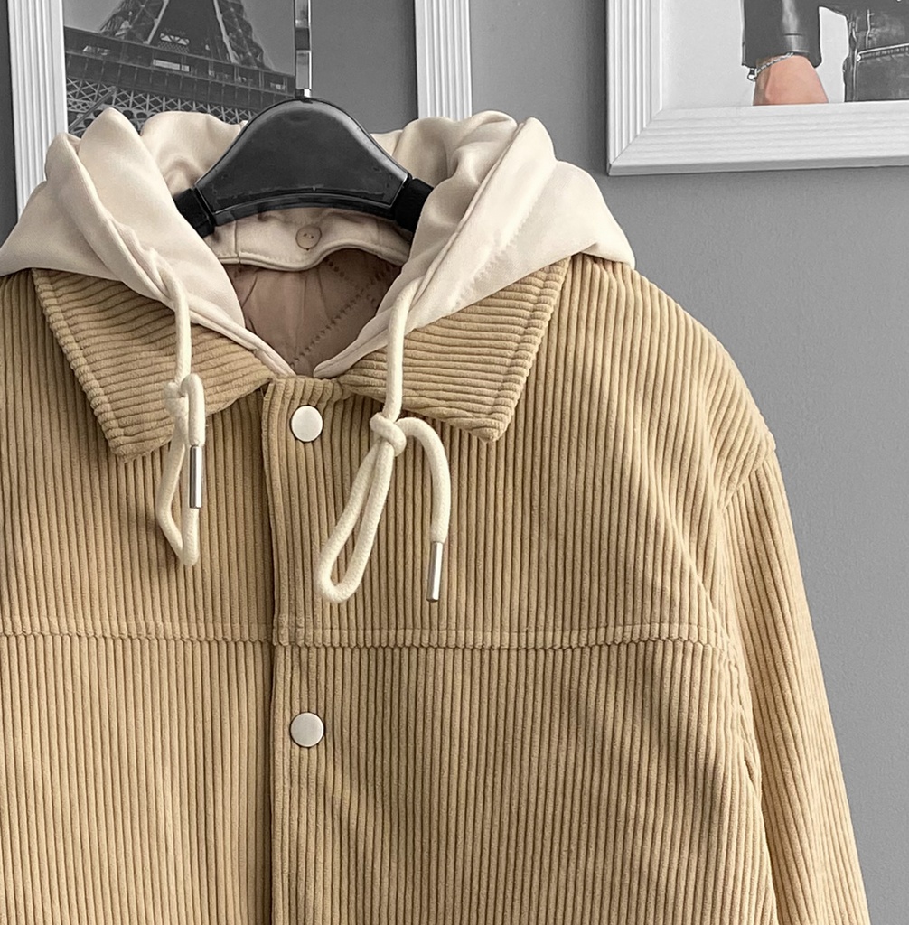CASACA CORDUROY ACOLCHADA BEIGE