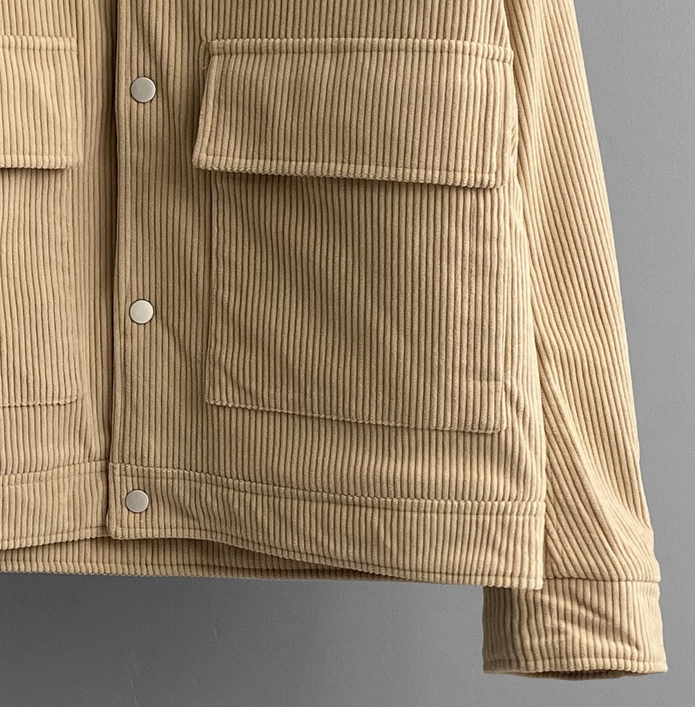 CASACA CORDUROY ACOLCHADA BEIGE
