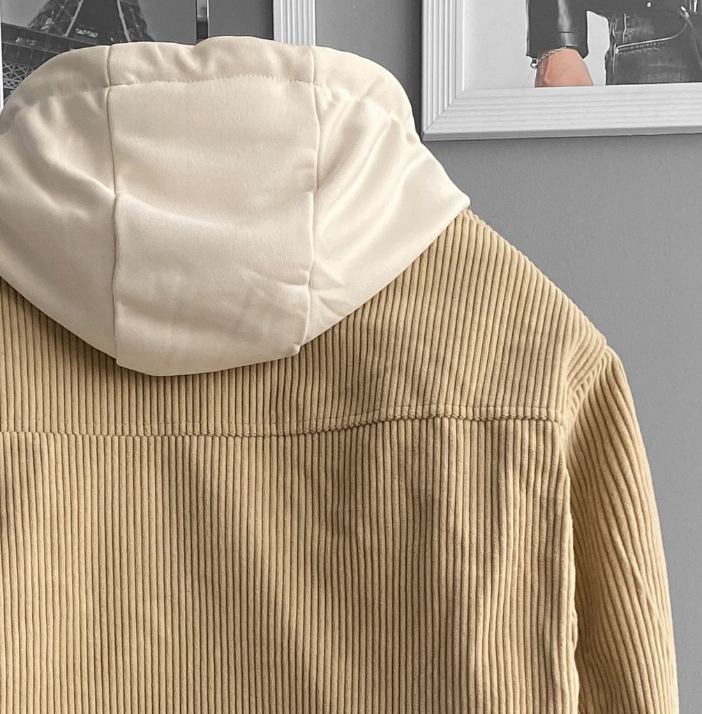 CASACA CORDUROY ACOLCHADA BEIGE