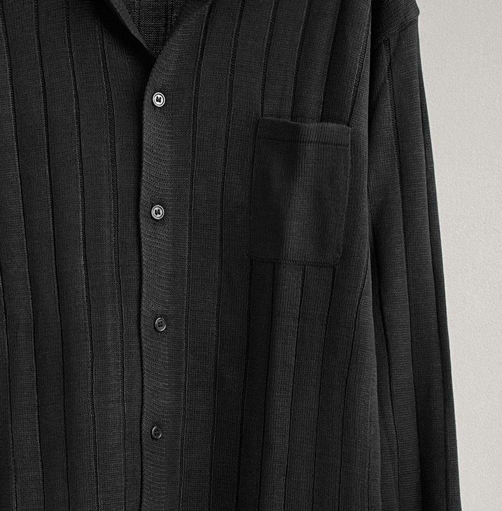 CAMISA HILO ML NEGRO