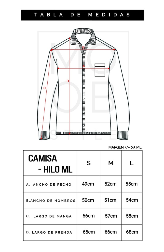 CAMISA HILO ML BLANCO
