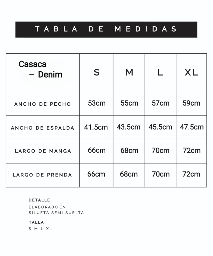 CASACA DENIM NEGRO