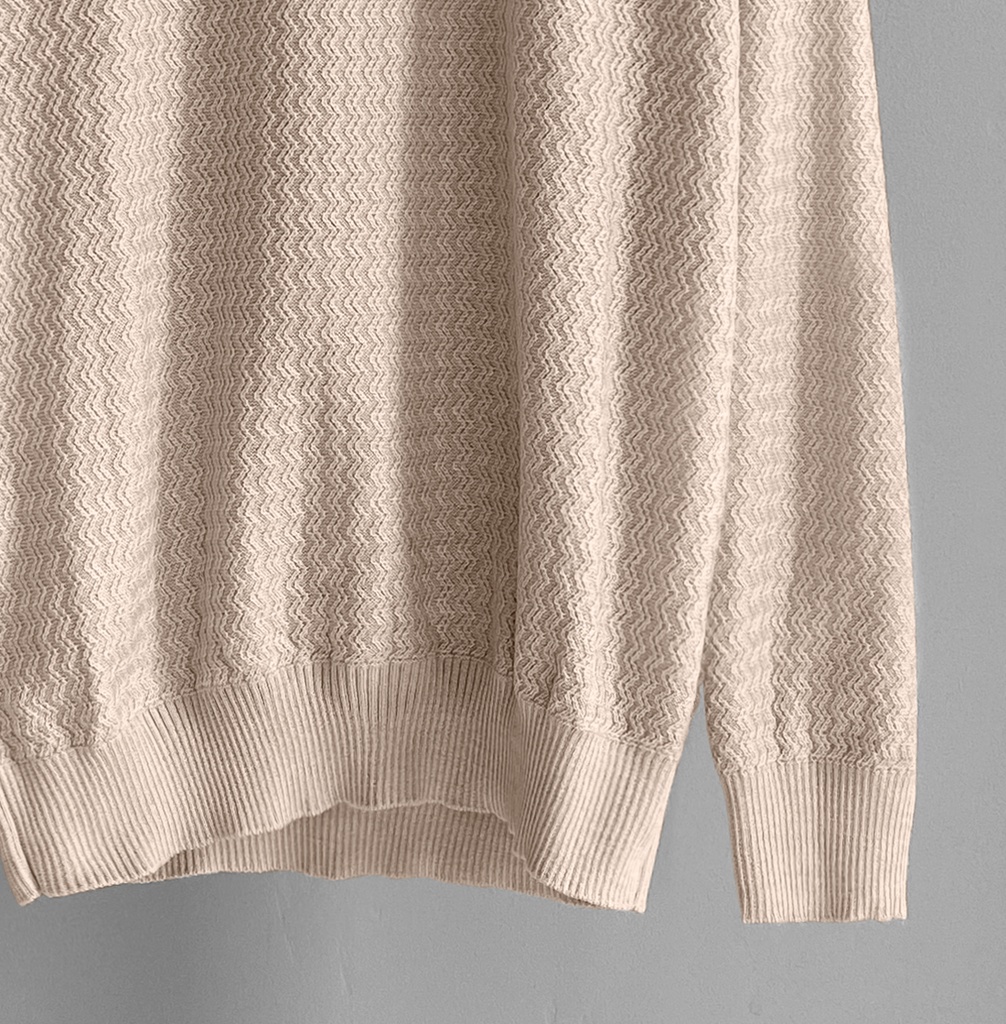 SUETER HILO CUELLO ALTO BEIGE