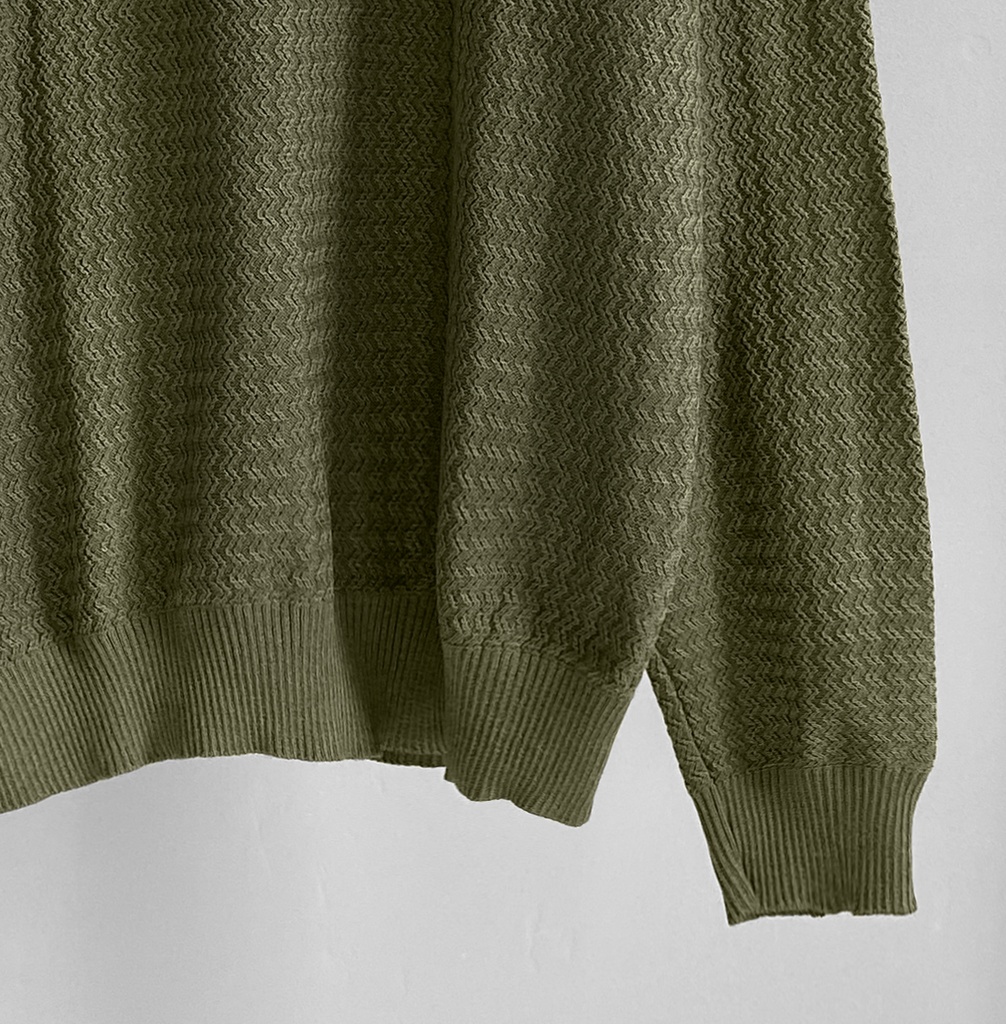 SUETER HILO CUELLO ALTO VERDE