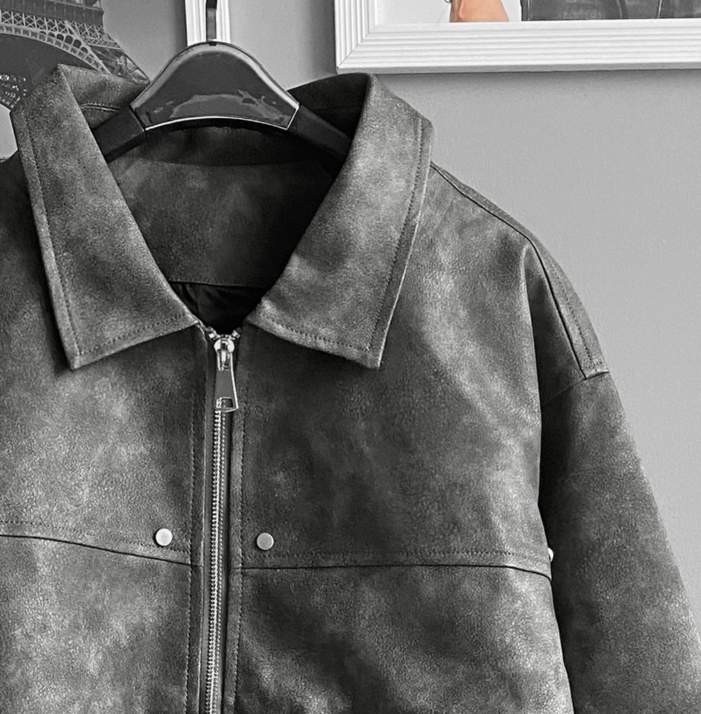 BIO-LEATHER JACKET PLOMO