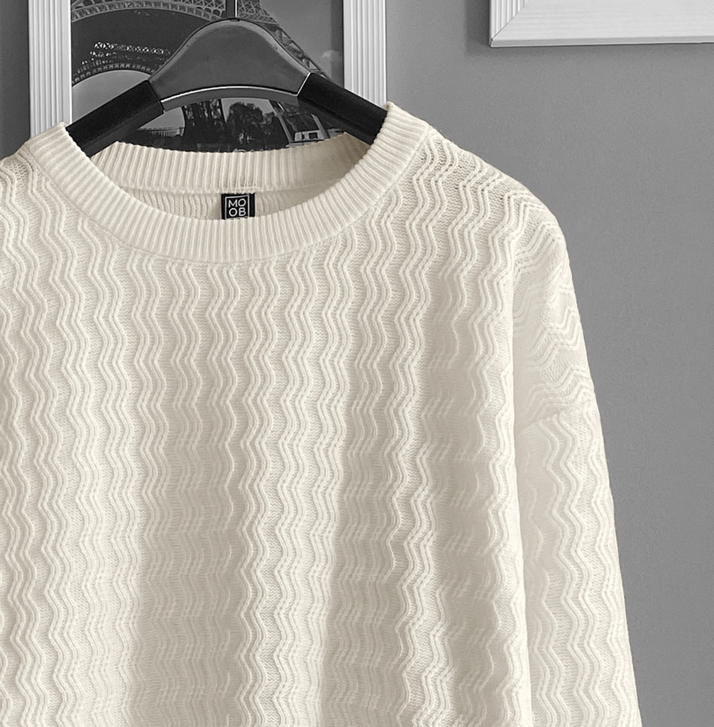 SUETER ZIGZAG PERLA