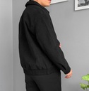 BOMBER JACKET GAMUZA NEGRO 