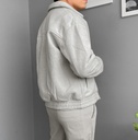 BOMBER JACKET GAMUZA GRIS CLARO