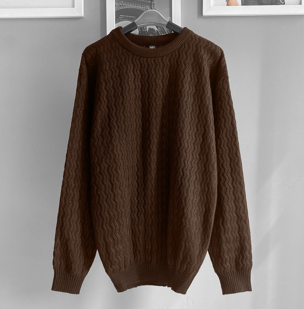 SUETER HILO ZIGZAG MARRON 