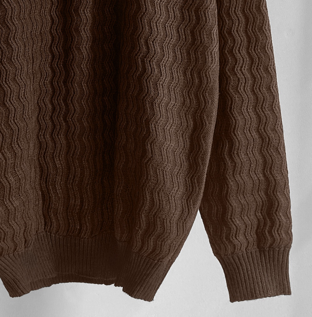 SUETER HILO ZIGZAG MARRON 