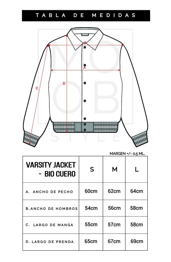 BIO-LEATHER VARSITY JACKET MARRON  