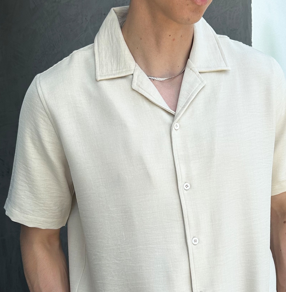 CAMISA CUBAN CATHAL CREMA