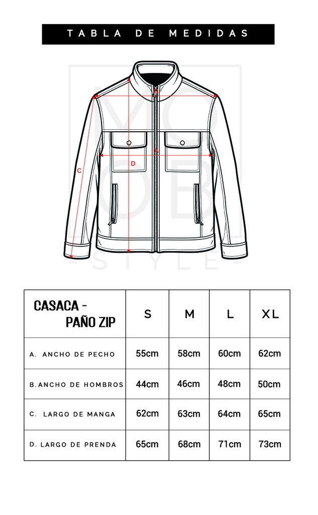 CASACA PAÑO ZIP BEIGE