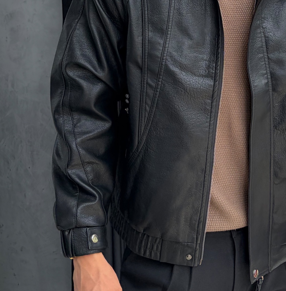 BIO-LEATHER CLASSIC JACKET NEGRO