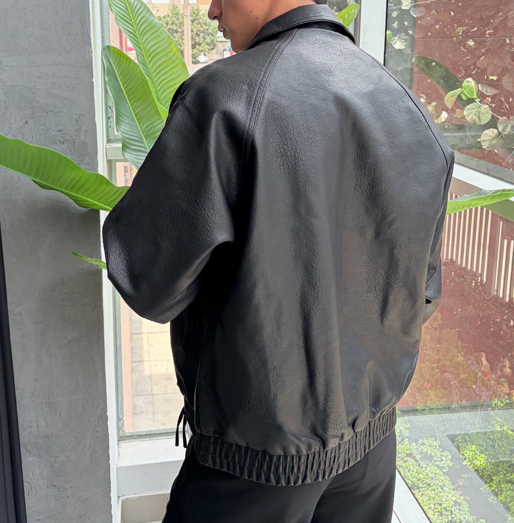 BIO-LEATHER CLASSIC JACKET NEGRO