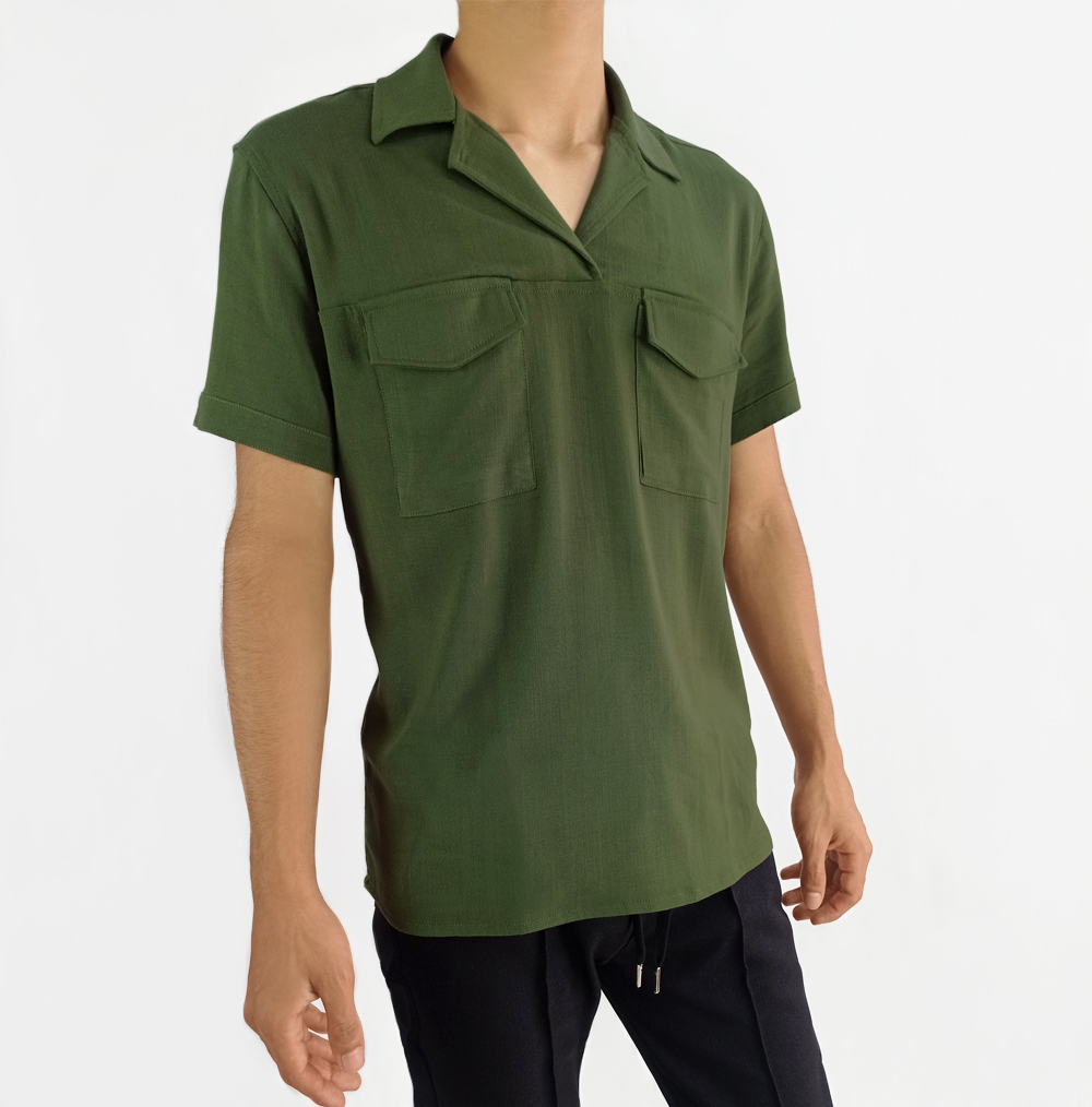 CAMISA CUBANA CARGO VERDE