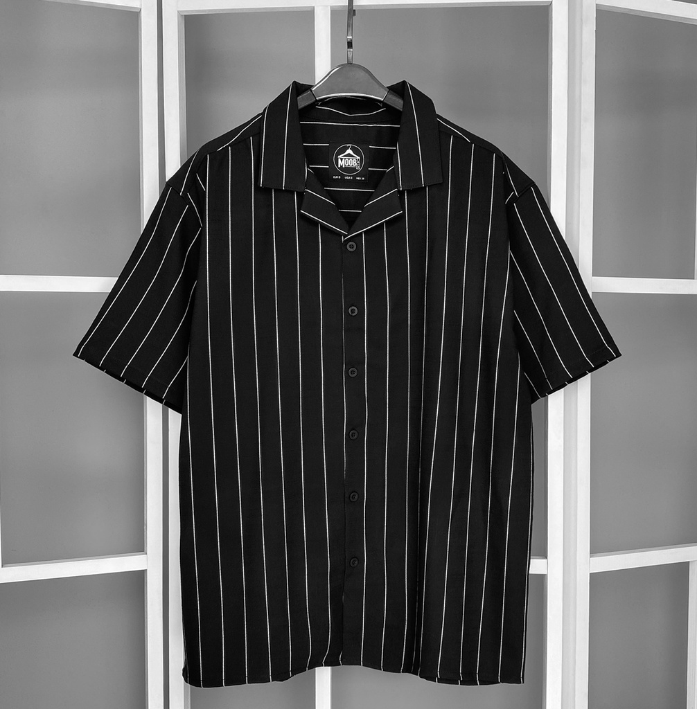 CAMISA CUBANA IBIZA LINER NEGRO