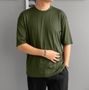 POLO RIB OVERSIZED VERDE MILITAR