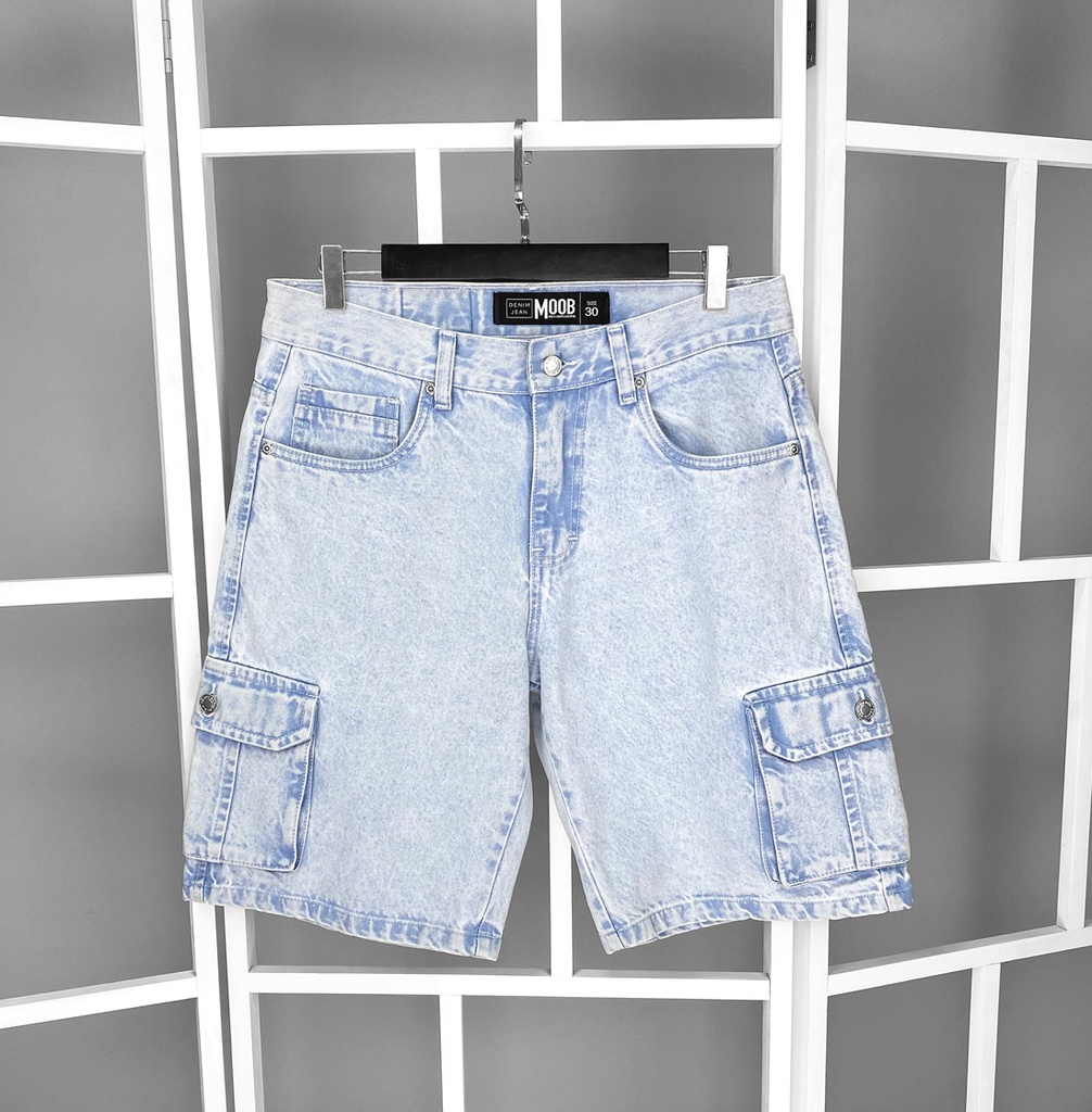 SHORT DENIM CARGO ICE