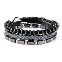 PULSERA ENERGETICA HEMATITE x 3