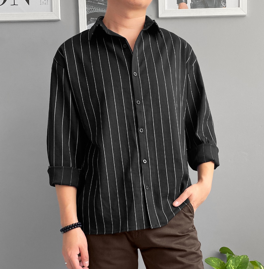 CAMISA LINES ML NEGRO