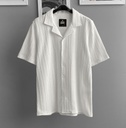 CAMISA CUBANA TRENZAS SLIM BLANCO