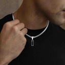 COLLAR CRISTAL NEGRO CADENA CORTA