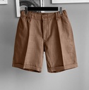 SHORT LINEN PRADA COCOA