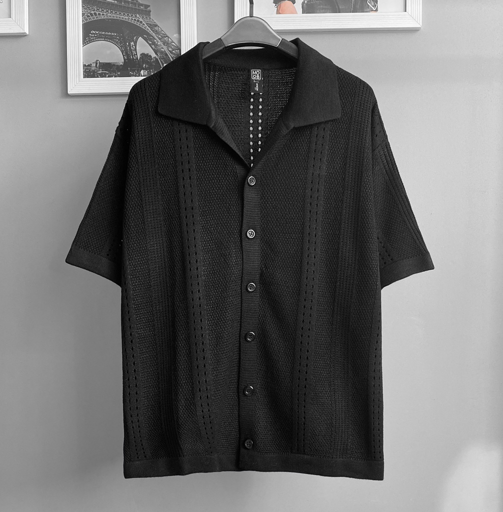 CAMISA HILO MC NEGRO