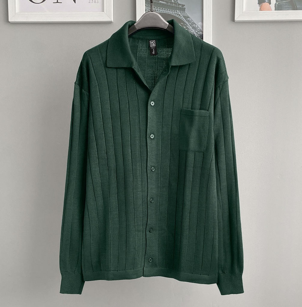 CAMISA HILO ML VERDE BOTELLA