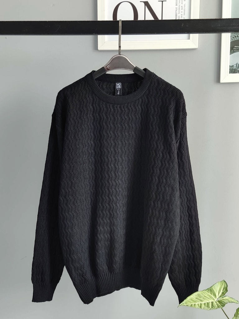 SUETER ZIGZAG NEGRO